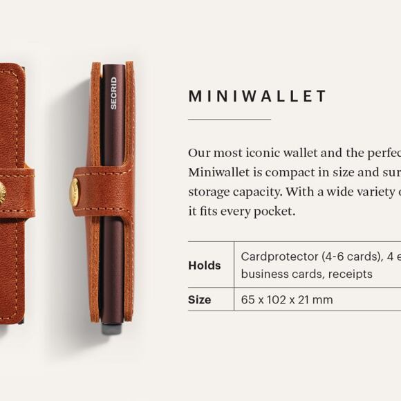 Secrid Miniwallet Stitch Linea Espresso
