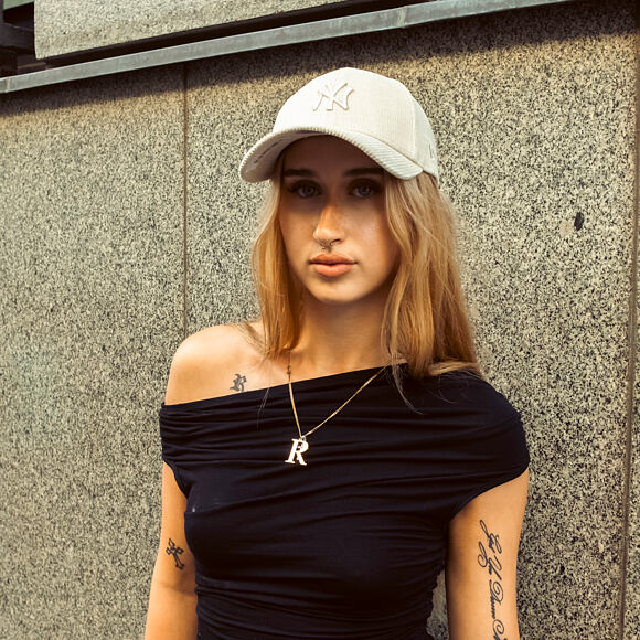 Dámská Kšiltovka New Era - MLB Cord 9FORTY - NY Yankees - Stone