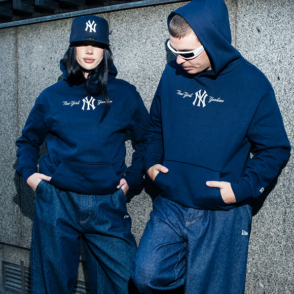 Sweatshirt New Era - MLB Graphic Oversized Hoody - NY Yankees - Navy