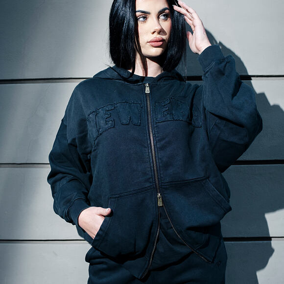 Sweatshirt New Era - Branded Washed Full-Zip Hoody - Black