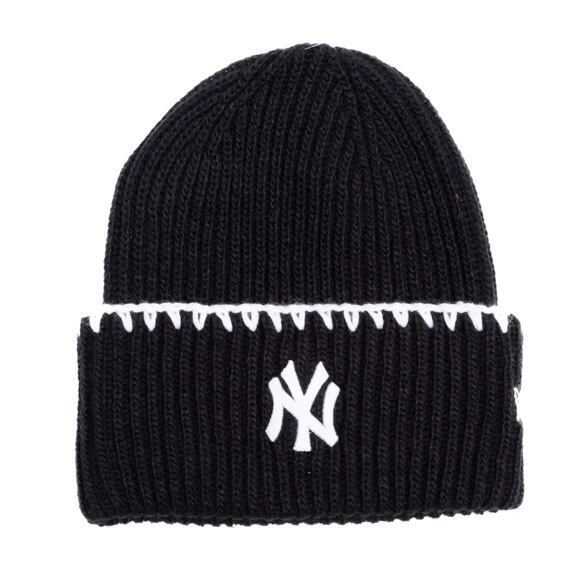 Womens Beanie New Era - MLB Chunky Top Stitch Beanie - NY Yankees - Black
