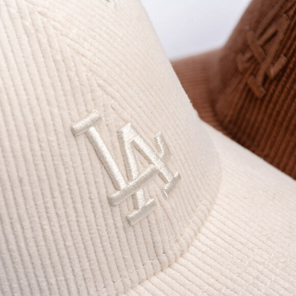 Womens Cap New Era - MLB Pastel Cord 9FORTY M-CROWN - LA Dodgers - Cream