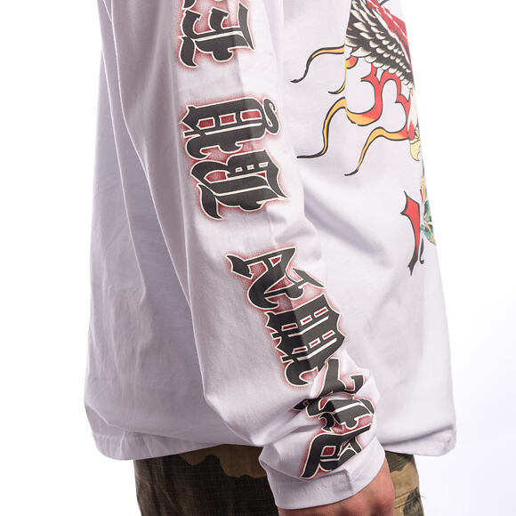 Longsleeve Tee Ed Hardy - 1971 Tattoo Eagle Graphic  - Bright White