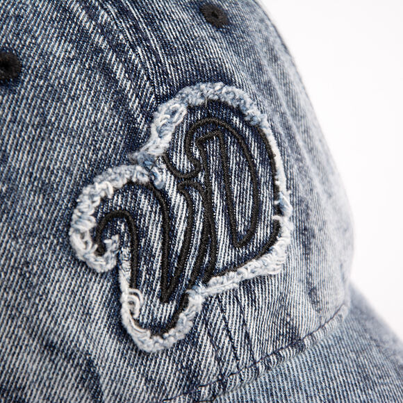 Womens Cap DAD CAP EN JEAN AVEC PATCH VD A FRANGES
