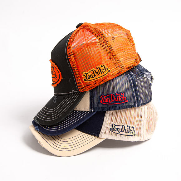 Cap Von Dutch - Baseball - Vintage Distressed - Orange / Navy