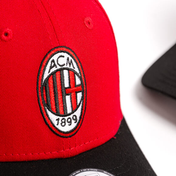 Kids Cap New Era - Contrast Stitch 9FORTY - AC MILAN - Scarlet