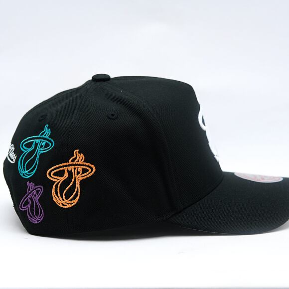 Cap Mitchell & Ness - NBA 404 Club Neon Pro Snapback - Miami Heat - Black