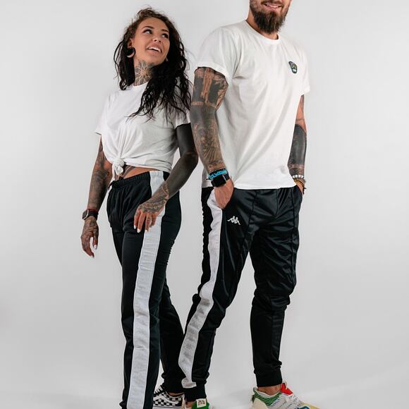 Kappa 222 BANDA WRASTORIA Slim Black/White/Grey Womens Sweatpants
