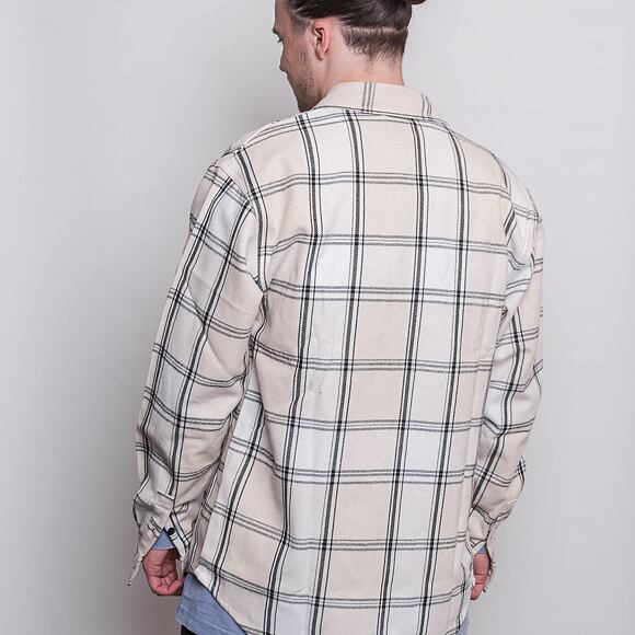 Karl Kani Chest Signature Check Shirt light sand/black