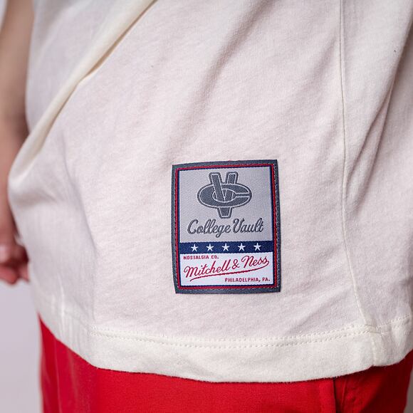 Mitchell & Ness Georgetown University Color Blocked S/S Tee Cream