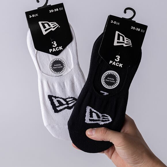New Era Flag Invisible 3Pack White Socks