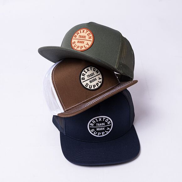 Kšiltovka Brixton Oath MP Trucker Hat - Sepia/White