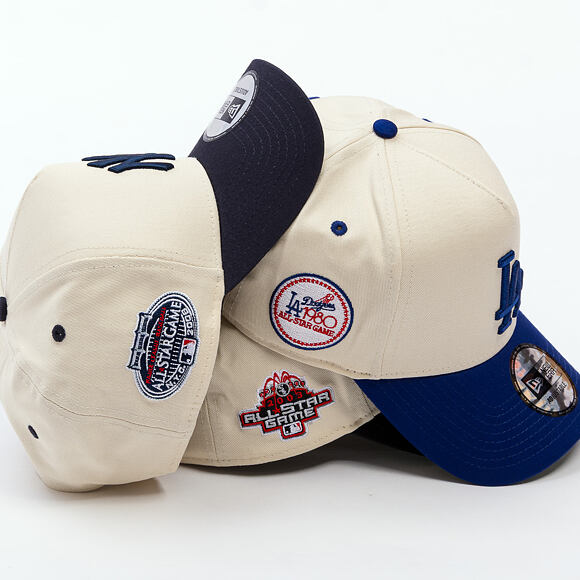 Kšiltovka New Era - MLB All Star Game Patch 9FORTY A-Frame - NY Yankees - Cream / Team Color