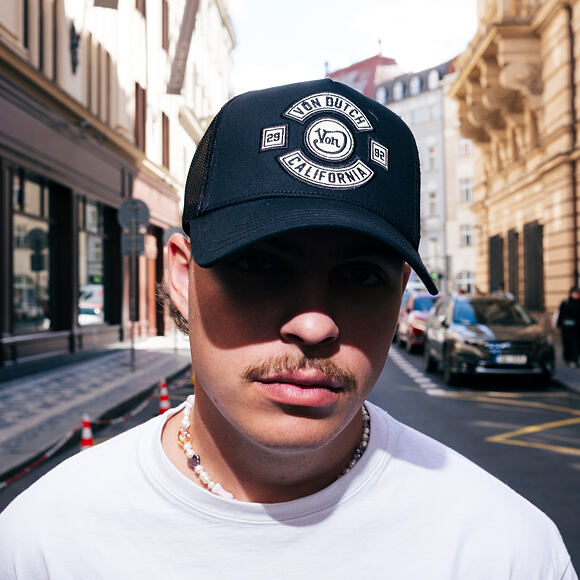 Kšiltovka Von Dutch - Trucker - MC Logo - Black/Black