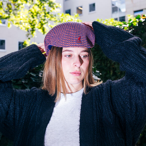 Kangol - Grid Knit 504 Flatcap - Hazy Indigo