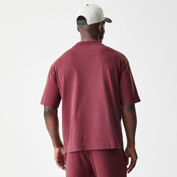 Tee New Era - Branded Washed Oversized Tee - Burgundy