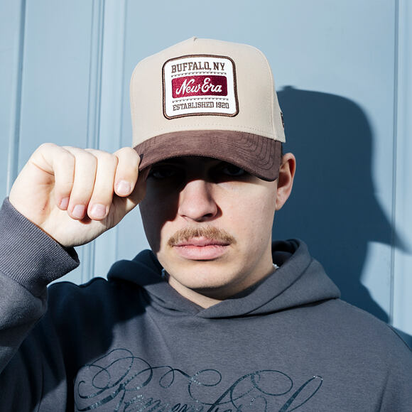 Cap New Era - Branded Suede Patch 9FORTY A-Frame - Camel