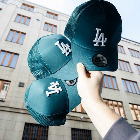 Kids Cap New Era - MLB Essential 9FORTY Trucker - LA Dodgers - Pine Green