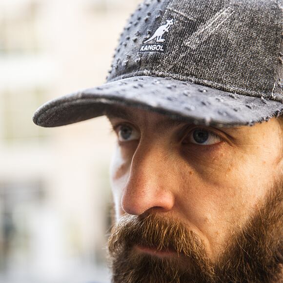 Cap Kangol - TRENDS PACK - Denim Mashup Baseball - Black Trompe L'Oeil