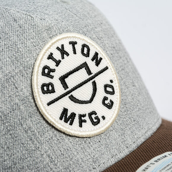 Cap Brixton - Crest C Mp Snapback - Heather Grey/Pinecone Brown