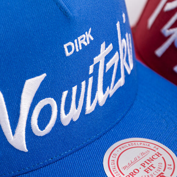 Cap Mitchell & Ness - Player Script Hwc - NBA - Dallas Mavericks - Dirk Nowitzki - Blue