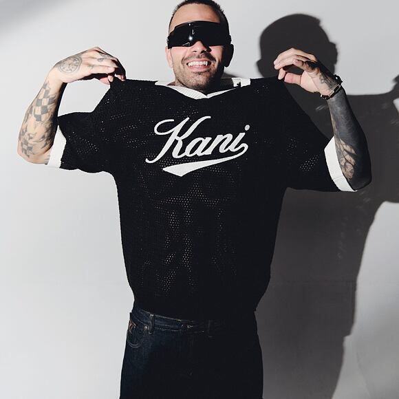 Tee Karl Kani - Cursive Varsity Crochet Boxy T-Shirt Black