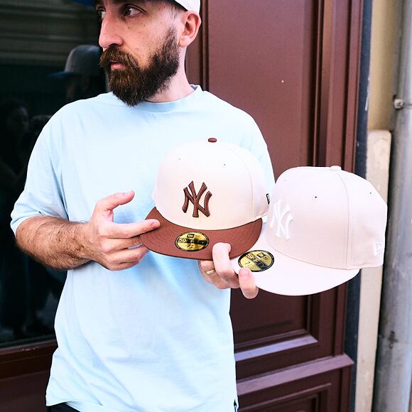 Cap New Era - MLB League Essential 59FIFTY - NY Yankees - Cream / Deep Auburn