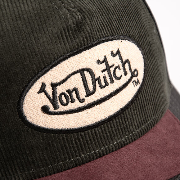 Cap Von Dutch - Bi-Material Visor Oval Patch Trucker - Green / Navy / Burgundy