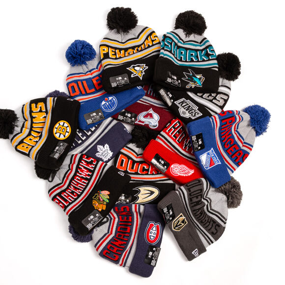Beanie New Era - NHL Evergreen Wordmark Pom Medium Knit - San Jose Sharks - Team Color