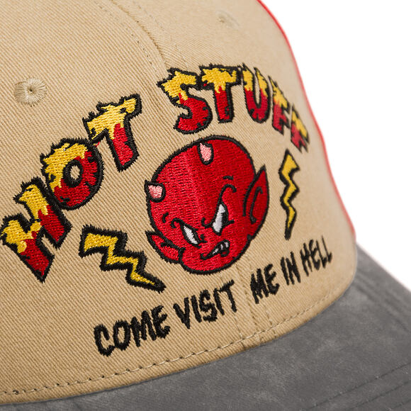 Cap Capslab - Hot Stuff Trucker - Come Visit Me In Hell Distressed - Sand / Red