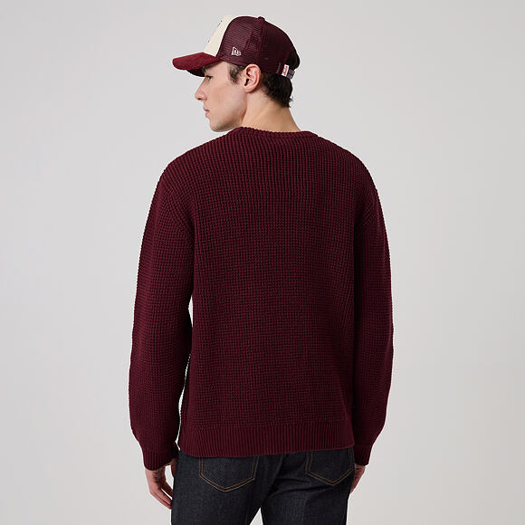 Sweatshirt New Era - MLB Waffle Knit Crew - NY Yankees - Maroon