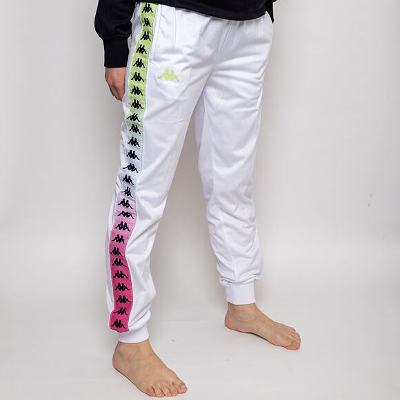 Kappa 222 Banda Wrastoria Degrade White - Fuxia - Lime Womens Sweatpants