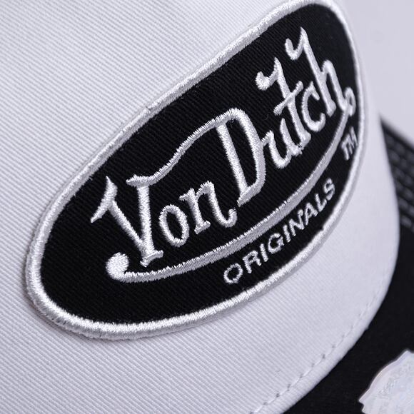 Von Dutch Boston Trucker Cotton Twill White/Black Cap