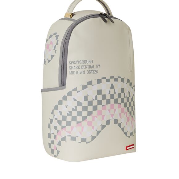 Batoh Sprayground - Cream Check Shark Central Backpack