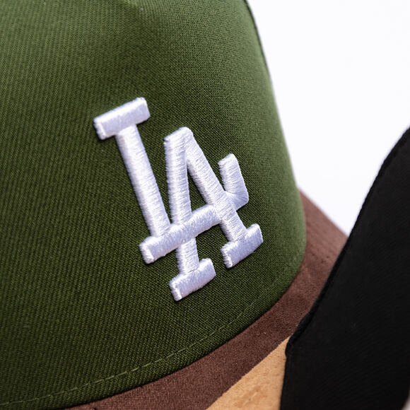 Cap New Era - MLB Suede Visor 9FORTY A-Frame - LA Dodgers - Rifle Green / Brown