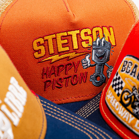Stetson - Trucker Cap Piston - Navy/Burned Orange