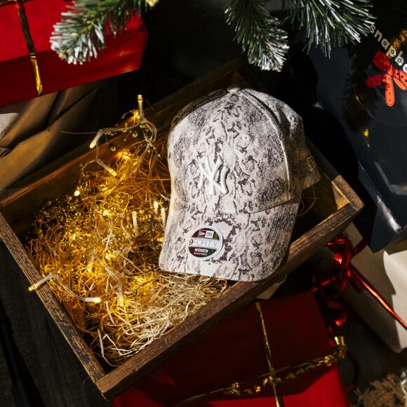 Womens Cap New Era - MLB Snake 9FORTY - NY Yankees - Gray / White