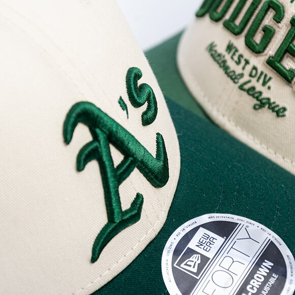 Cap New Era - MLB Colorblock 9FORTY M-CROWN - Oakland Athletics - Cream