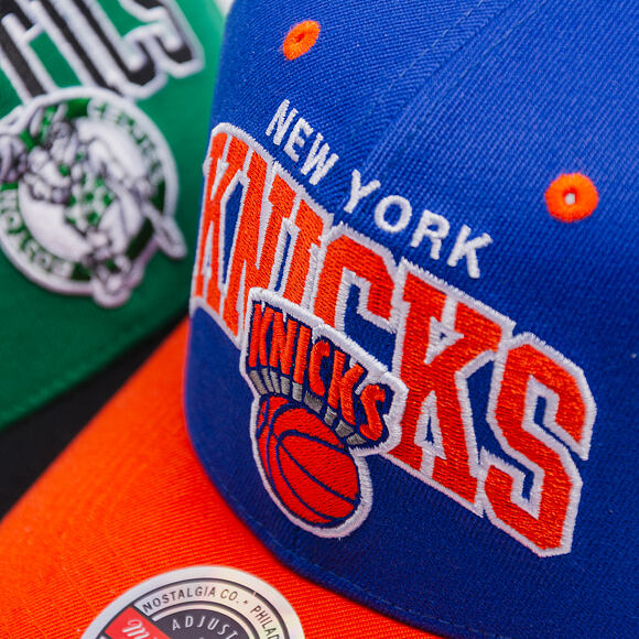 Cap Mitchell & Ness - NBA Team Arch Snapback - New York Knicks - Blue / Orange