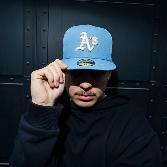 New Era - MLB Seasonal 59FIFTY - Oakland Athletics - Sky Blue / Pink UV