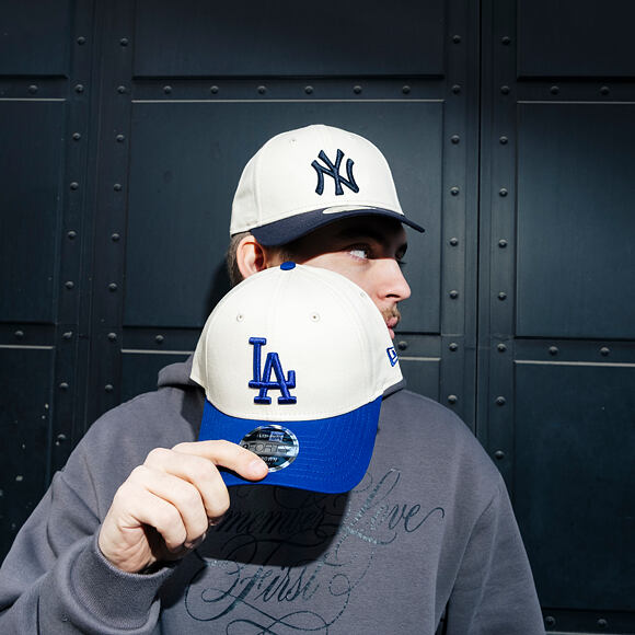 Cap New Era - MLB Colorblock 9FORTY M-CROWN - LA Dodgers - Cream