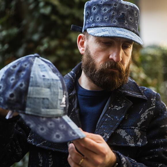 Cap Kangol - TRENDS PACK - Denim Mashup Army Cap - Blue Picnic