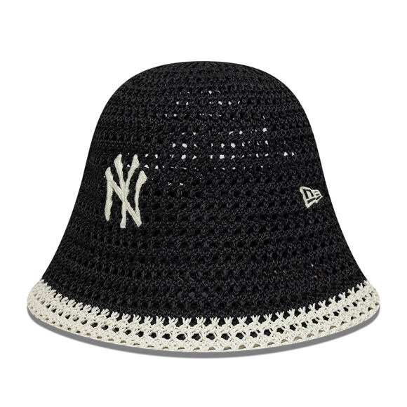 Womens Bucket Hat New Era - MLB Explorer Bucket Explorer Bucket - NY Yankees - Black / White
