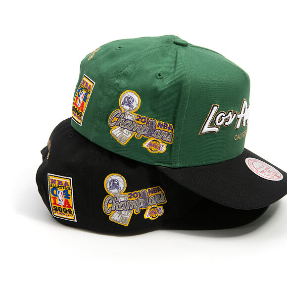 Cap Mitchell & Ness - NBA - La Script 2.0 - Los Angeles Lakers - Green/Black