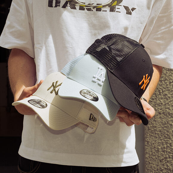 Cap New Era - MLB Midi Homefield 9FORTY Trucker - NY Yankees - Stone / New Olive