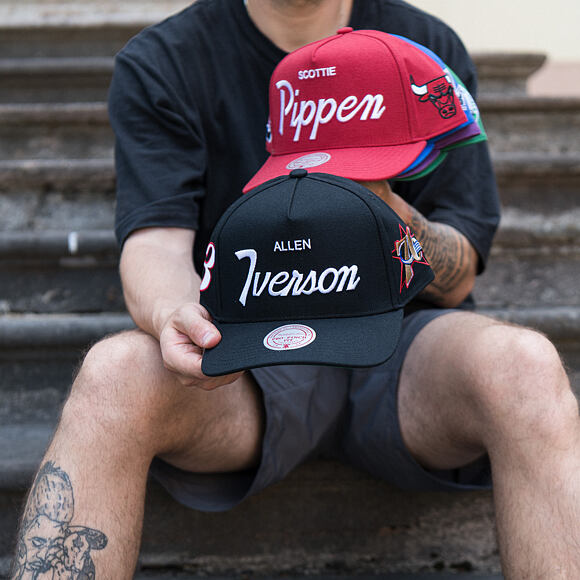 Cap Mitchell & Ness - Player Script Hwc - NBA - Philadelphia 76Ers - Allen Iverson - Black