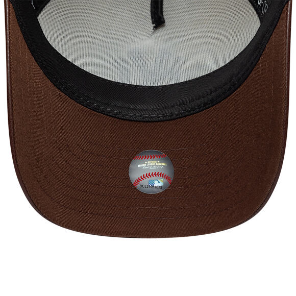 Womens Cap New Era - MLB Fabric Mix 9FORTY M-CROWN - NY Yankees - Cream / Brown