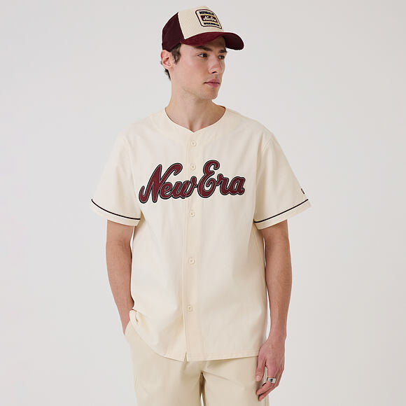 Tee New Era - Branded Straight Hem Jersey - Off White