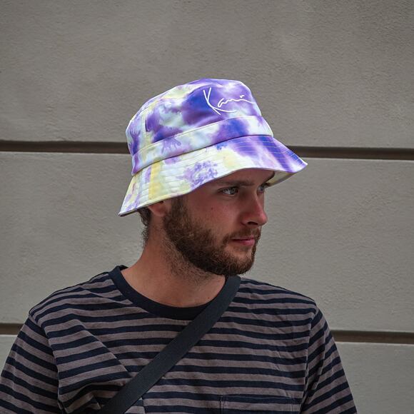 Karl Kani KK Signature Tie Dye Bucket Hat Lilac/Yellow 7115091