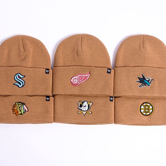 '47 Brand NHL San Jose Sharks Haymaker '47 Cuff Knit Camel Winter Beanie